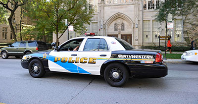 Northwestern police car