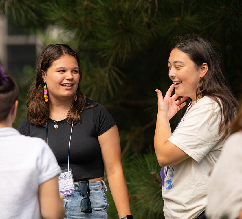 Students talking