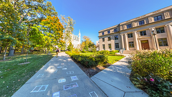 view of campus from 360 tour