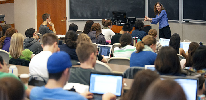 classroom with instructor