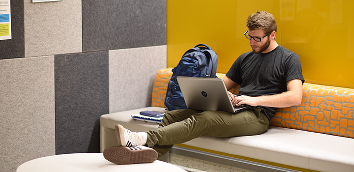 student on laptop